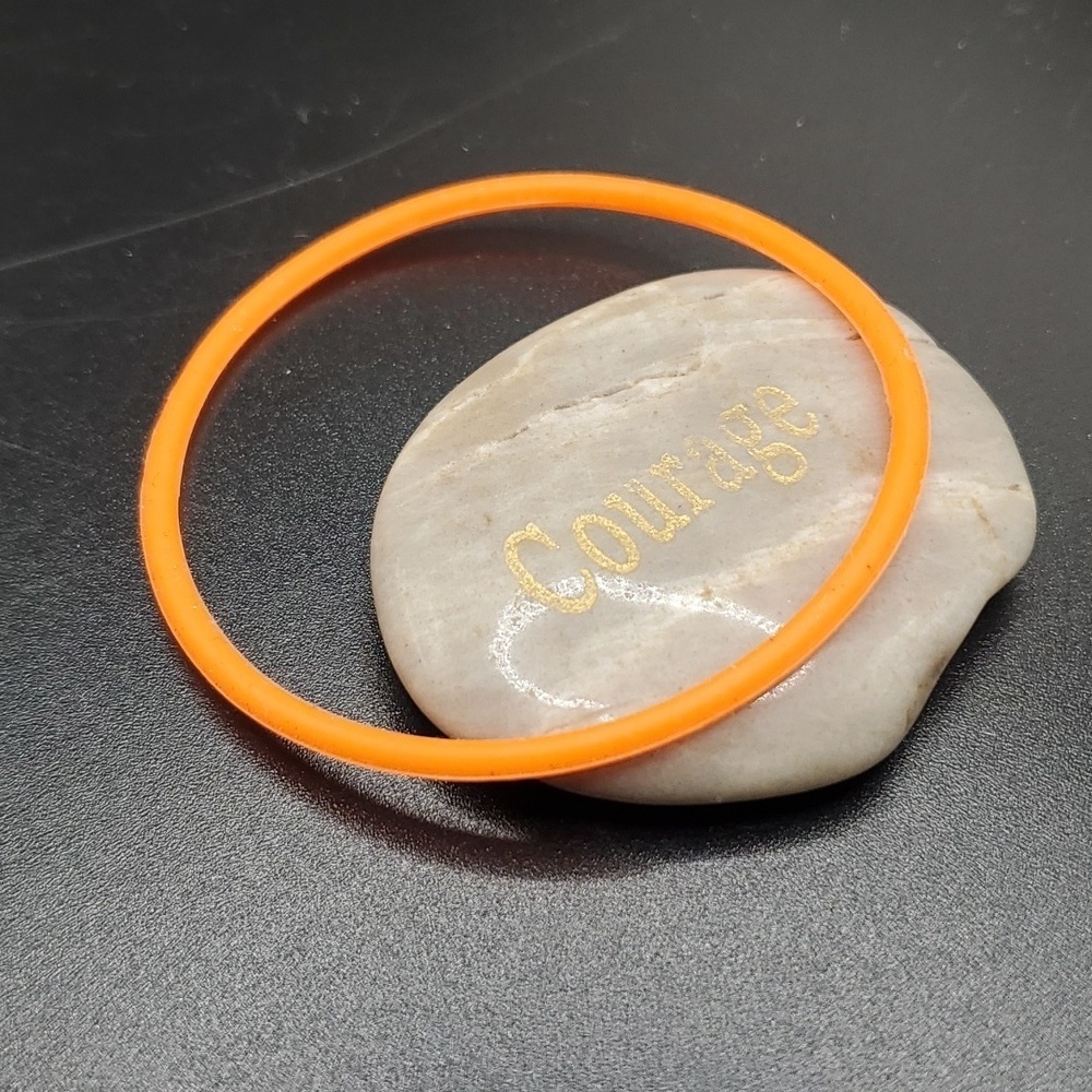 Orange bright vibrant retro ytk‎ silicone bracelet B2837